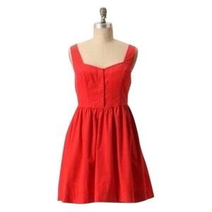 Red Maeve Mulling Spice Corduroy Casual Dress